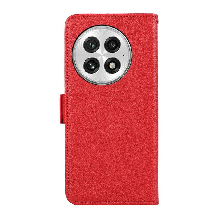 ABEEL For OnePlus 13 Case Litchi Texture Leather RFID Blocking Phone Cover - Red