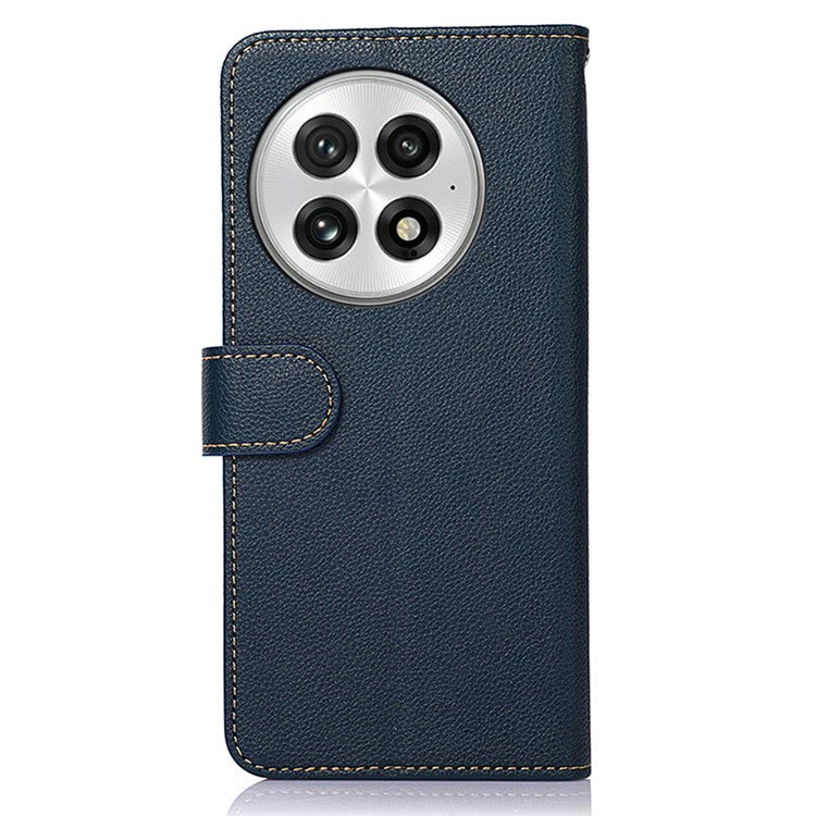 KHAZNEH For OnePlus 13 Case RFID Blocking Wallet PU Leather Phone Cover - Blue