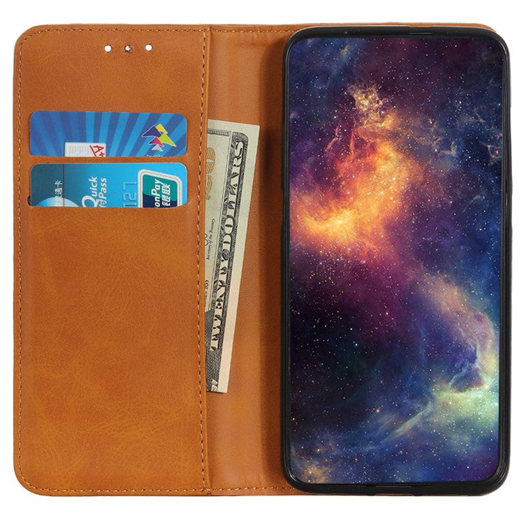 For OnePlus 13 Case Split Leather Flip Wallet Phone Cover - Brown