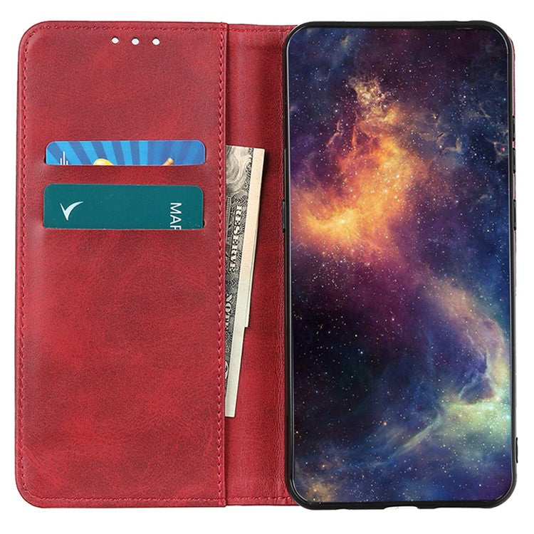 For OnePlus 13 Case Split Leather Flip Wallet Phone Cover - Red