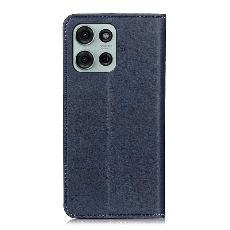 For Motorola Moto G75 5G Case Split Leather Flip Wallet Phone Cover - Blue