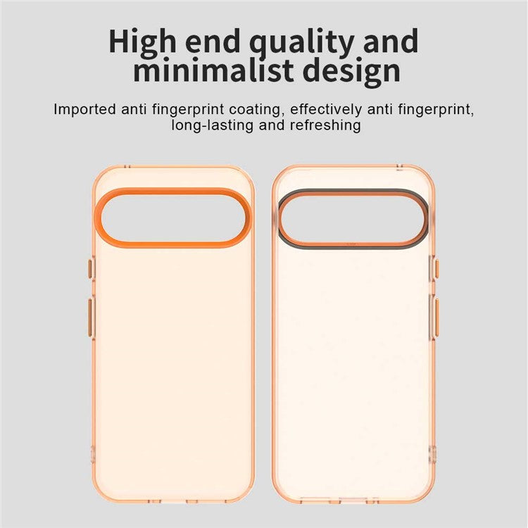 For Google Pixel 9 Pro XL Case PC+TPU+PET Matte Anti-Drop Phone Back Cover - Orange