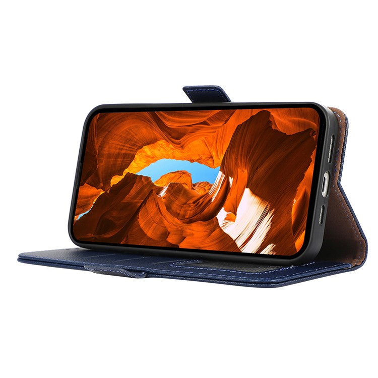 ABEEL For Google Pixel 9a Case Litchi Texture Leather RFID Blocking Phone Cover - Blue