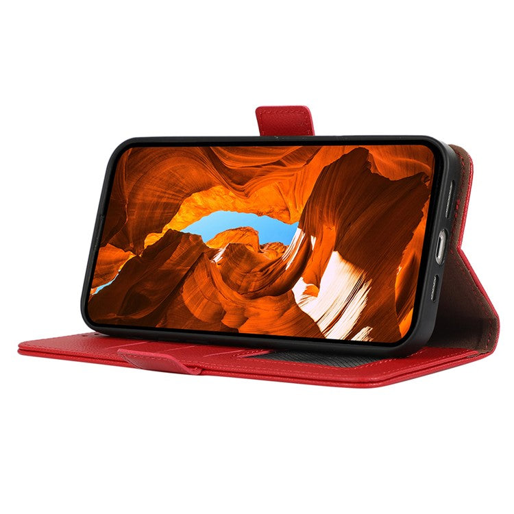 ABEEL For Google Pixel 9a Case Litchi Texture Leather RFID Blocking Phone Cover - Red