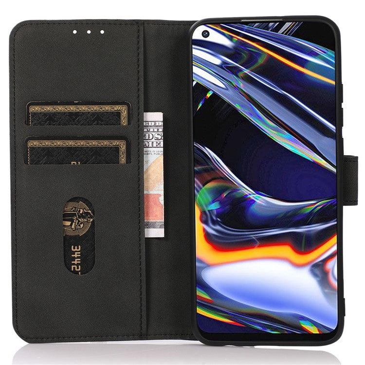KHAZNEH For Motorola Moto G75 5G Stand Case PU Leather Wallet Phone Cover - Black