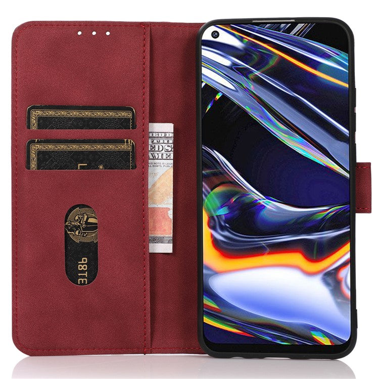 KHAZNEH For Motorola Moto G75 5G Stand Case PU Leather Wallet Phone Cover - Red