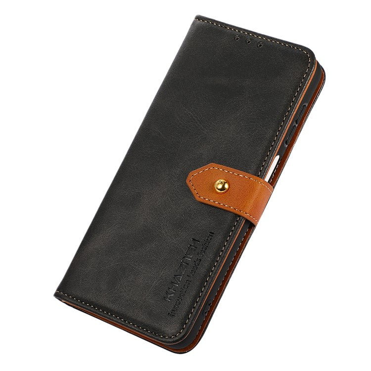 KHAZNEH For OnePlus 13 Wallet Phone Case Stand Leather Flip Cover - Black