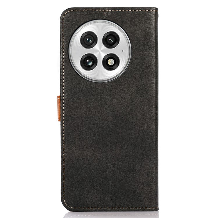 KHAZNEH For OnePlus 13 Wallet Phone Case Stand Leather Flip Cover - Black