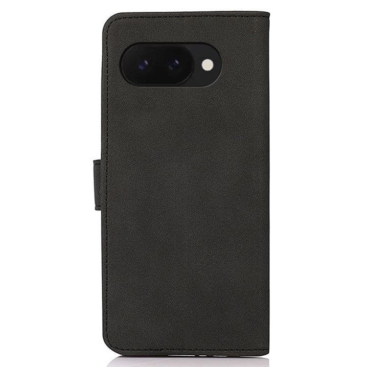 KHAZNEH For Google Pixel 9a Stand Case PU Leather Wallet Phone Cover - Black