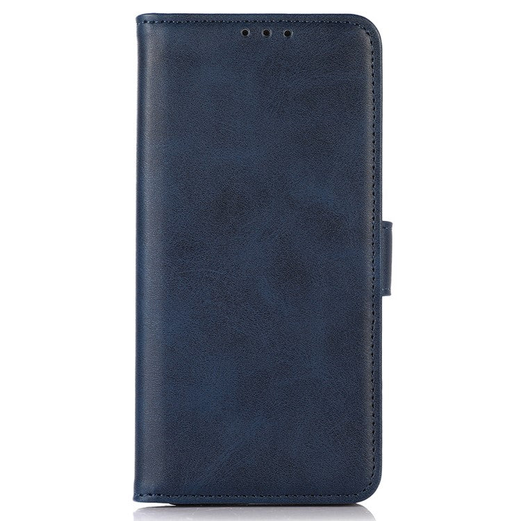 For Google Pixel 9a Case Cowhide Texture Leather Wallet Phone Cover with Stand - Blue