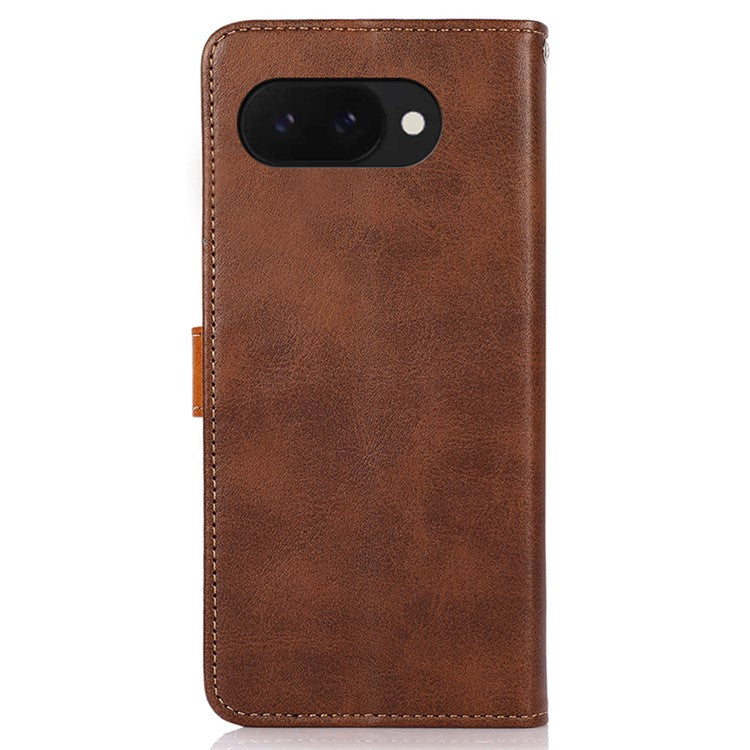 KHAZNEH For Google Pixel 9a Wallet Phone Case Stand Leather Flip Cover - Brown