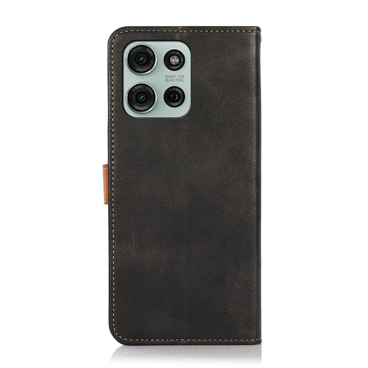 KHAZNEH For Motorola Moto G75 5G Wallet Phone Case Stand Leather Flip Cover - Black