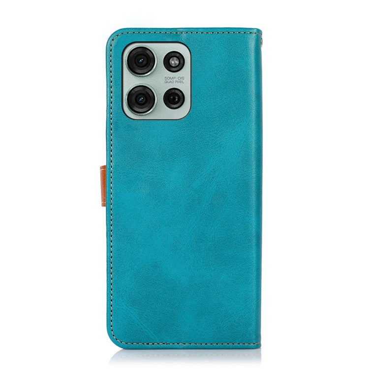 KHAZNEH For Motorola Moto G75 5G Wallet Phone Case Stand Leather Flip Cover - Blue