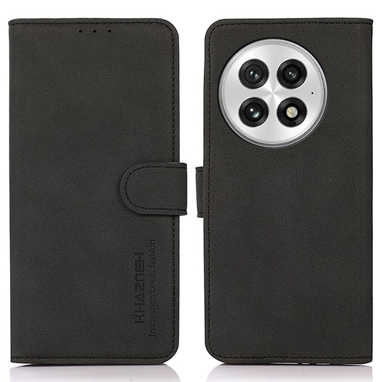 KHAZNEH For OnePlus 13 Stand Case PU Leather Wallet Phone Cover - Black