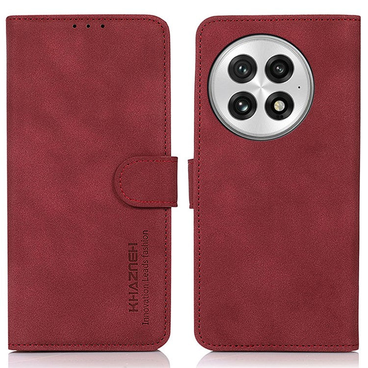 KHAZNEH For OnePlus 13 Stand Case PU Leather Wallet Phone Cover - Red