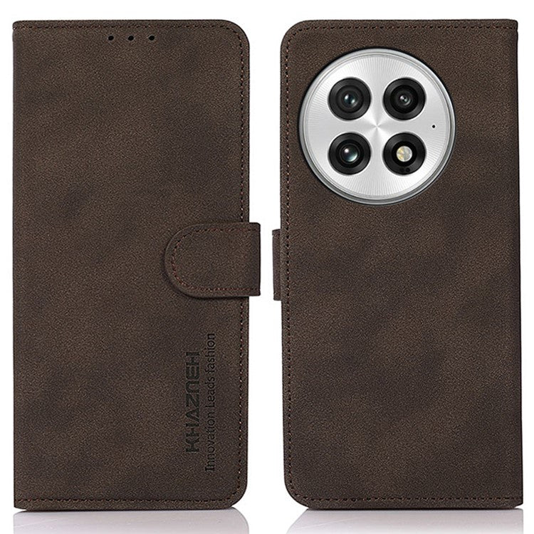 KHAZNEH For OnePlus 13 Stand Case PU Leather Wallet Phone Cover - Brown