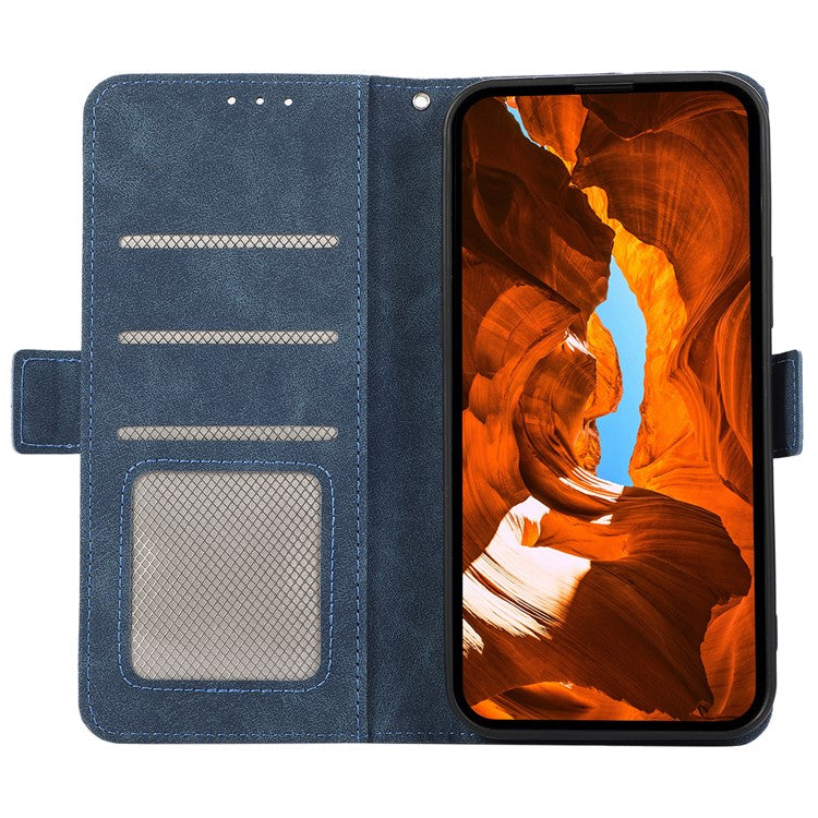 ABEEL For OnePlus 13 Case PU Leather Folio Stand View RFID Blocking Phone Cover - Blue