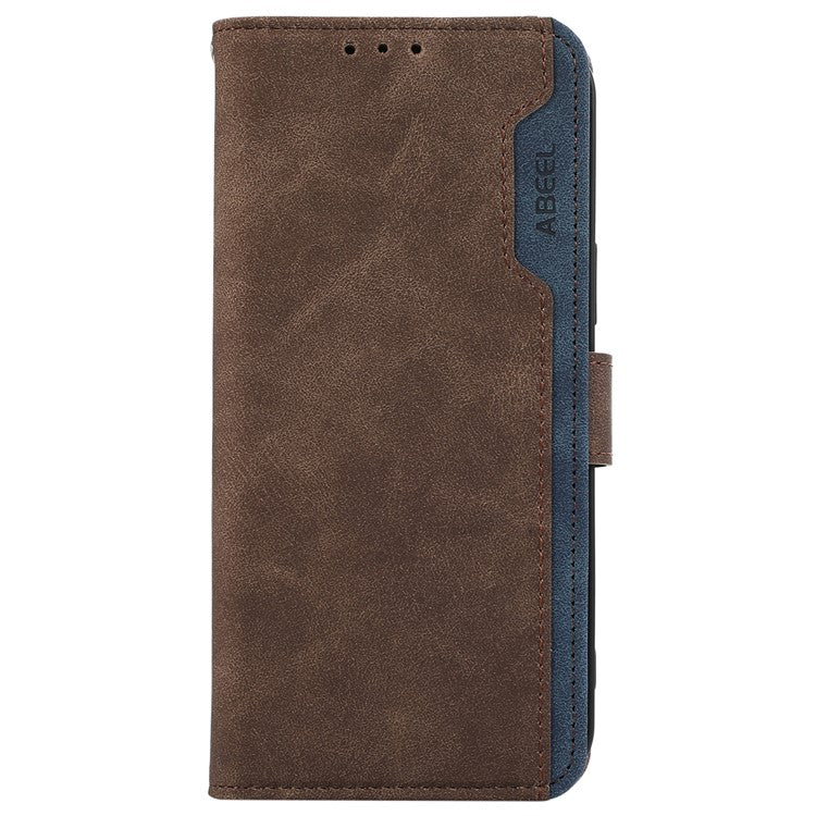 ABEEL For OnePlus 13 Case Color Splicing Leather Flip Phone Cover RFID Blocking - Brown