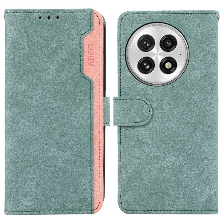 ABEEL For OnePlus 13 Case Color Splicing Leather Flip Phone Cover RFID Blocking - Baby Blue