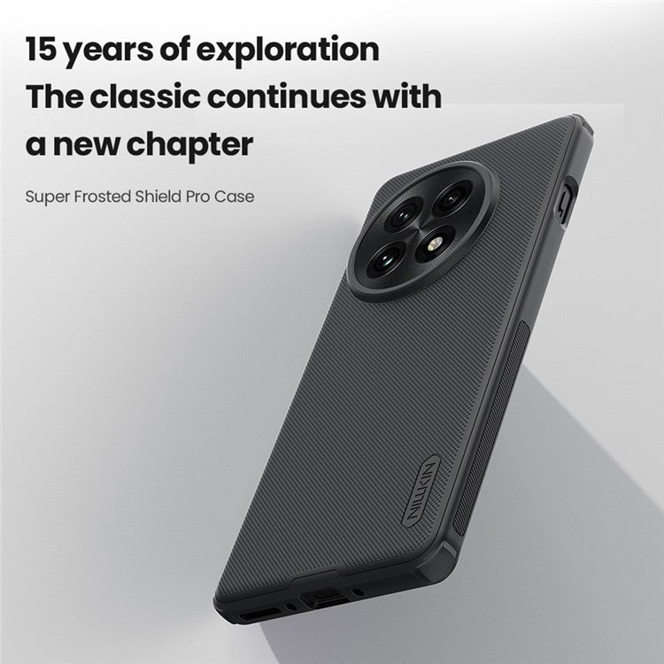 NILLKIN Frosted Shield Pro For OnePlus 13 Case Matte PC+TPU Phone Cover - Black