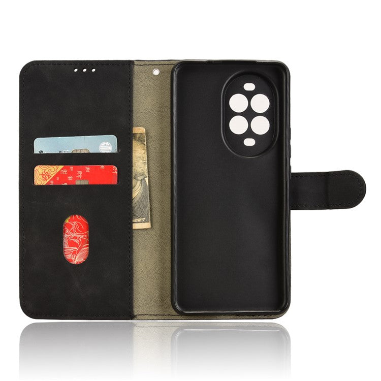 For Huawei nova 13 Pro 5G Leather Case Skin-Feel Anti-Drop Wallet Flip Phone Cover - Black