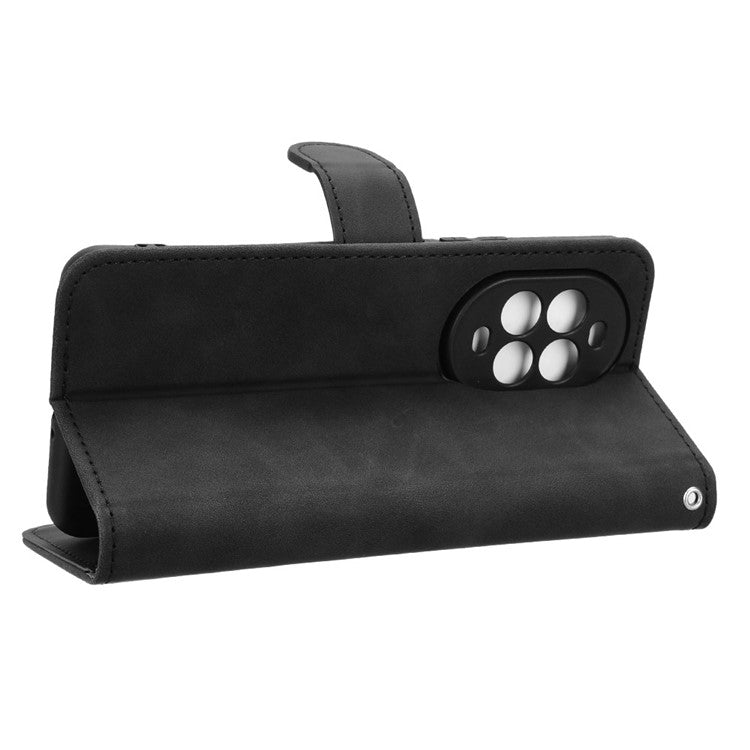 For Huawei nova 13 Pro 5G Leather Case Skin-Feel Anti-Drop Wallet Flip Phone Cover - Black