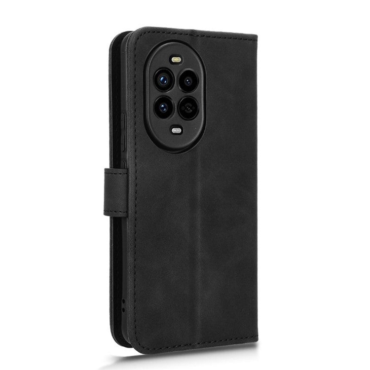 For Huawei nova 13 Pro 5G Leather Case Skin-Feel Anti-Drop Wallet Flip Phone Cover - Black