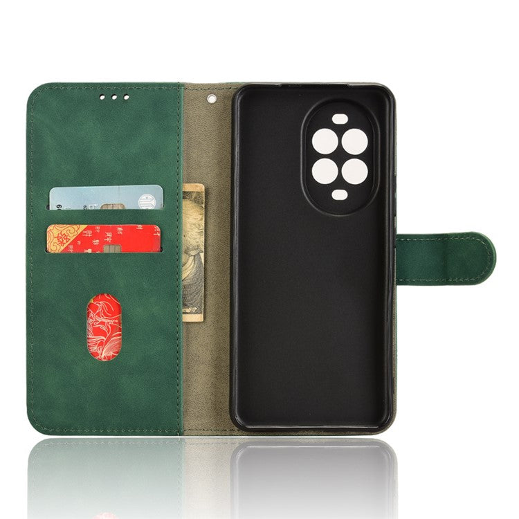 For Huawei nova 13 Pro 5G Leather Case Skin-Feel Anti-Drop Wallet Flip Phone Cover - Green