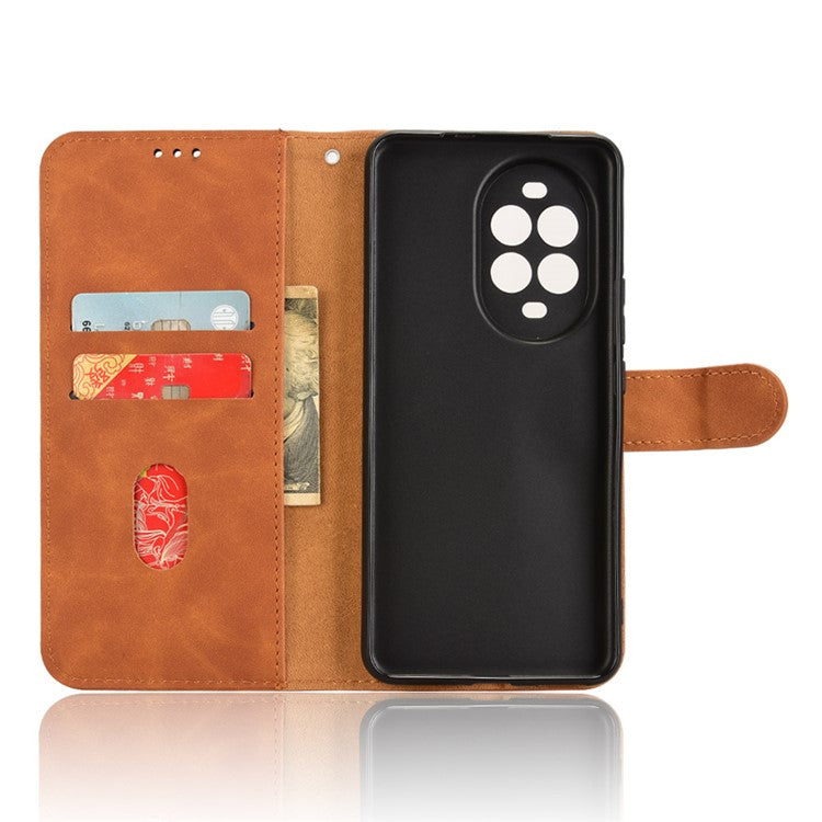 For Huawei nova 13 Pro 5G Leather Case Skin-Feel Anti-Drop Wallet Flip Phone Cover - Brown