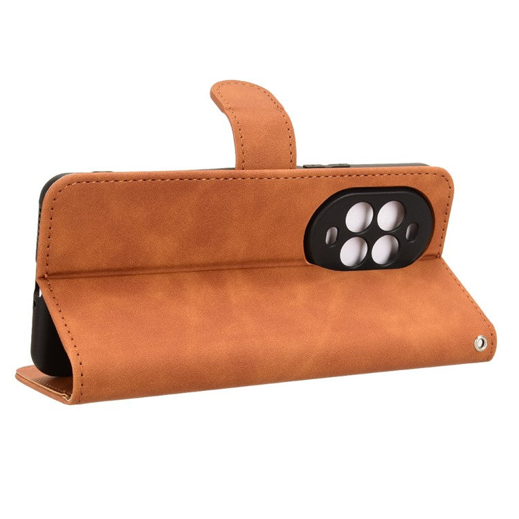 For Huawei nova 13 Pro 5G Leather Case Skin-Feel Anti-Drop Wallet Flip Phone Cover - Brown