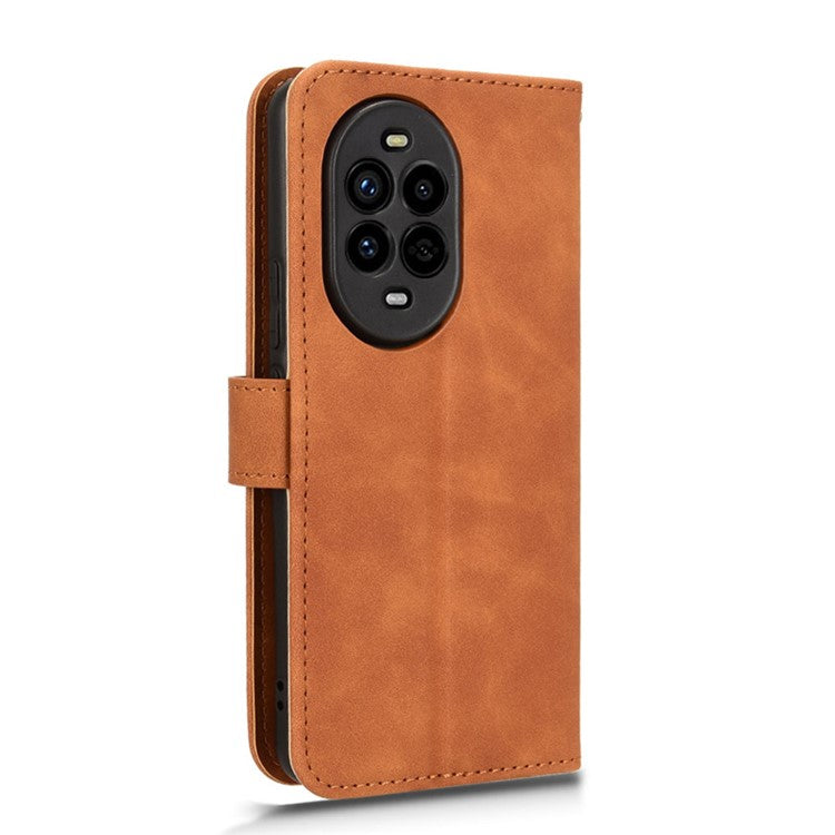 For Huawei nova 13 Pro 5G Leather Case Skin-Feel Anti-Drop Wallet Flip Phone Cover - Brown