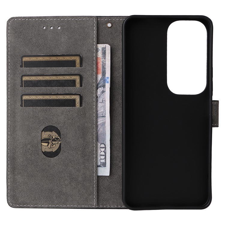 For vivo Y19s 4G Wallet Case RFID Blocking PU Leather Cover Stand View - Black