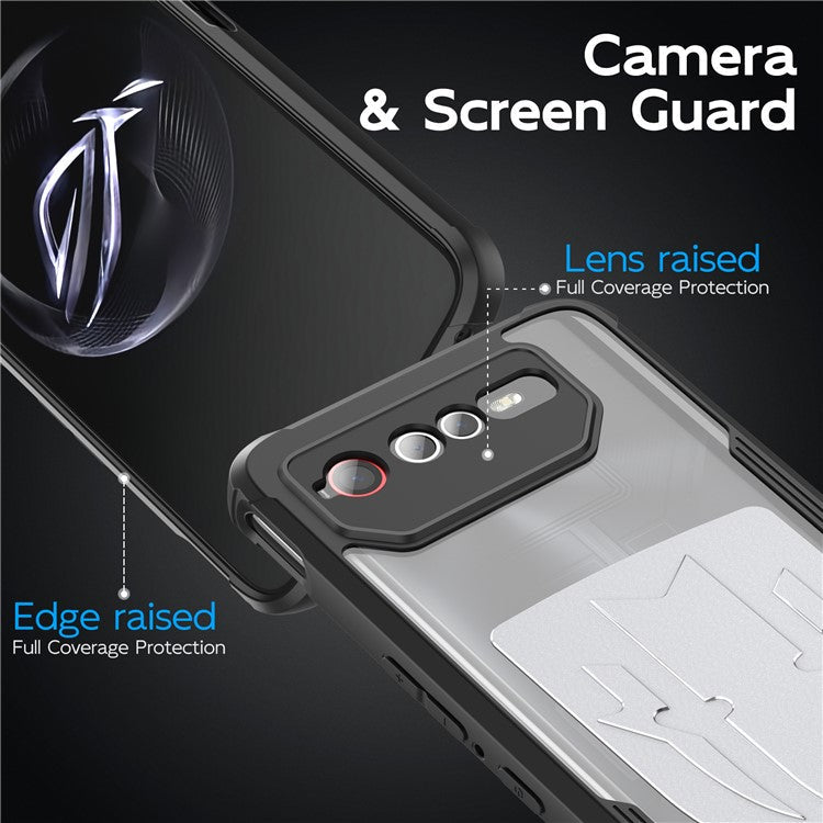For Asus ROG Phone 7 5G / Phone 6 5G Shield Heat Dissipation Phone Case Liquid Silicone+PC Back Cover - Silver