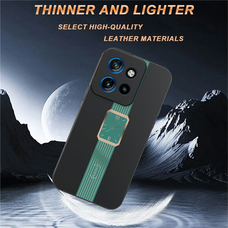 KADEM Case For Motorola Motorola ThinkPhone 25 5G / Edge 50 Neo 5G / Moto S50 5G Leather+TPU+Acrylic Anti-Scratch Phone Cover - Green