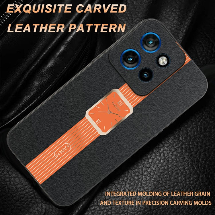 KADEM Case For Motorola Motorola ThinkPhone 25 5G / Edge 50 Neo 5G / Moto S50 5G Leather+TPU+Acrylic Anti-Scratch Phone Cover - Black