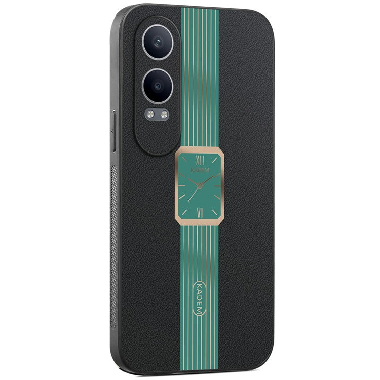 KADEM For Oppo K12x 5G (China) / Oneplus Nord CE4 Lite 5G Case Leather+TPU+Acrylic Anti-Scratch Phone Cover - Green