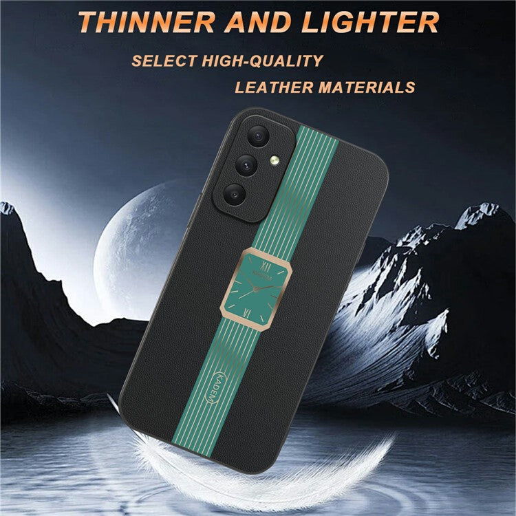 KADEM For Samsung Galaxy A35 5G Case Leather+TPU+Acrylic Anti-Scratch Phone Cover - Orange