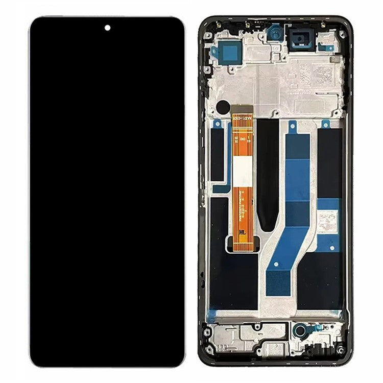For Realme 10 Pro 5G Grade B LCD Screen and Digitizer Assembly + Frame Part (Without Logo) - Black
