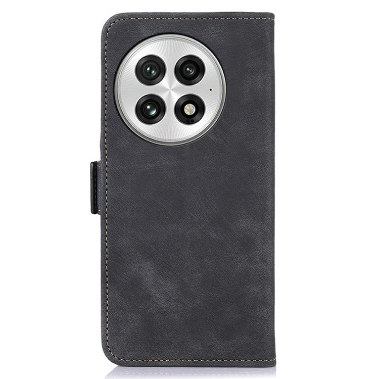 ABEEL For OnePlus 13 Wallet Phone Case Retro Leather Flip Cover with Stand - Black