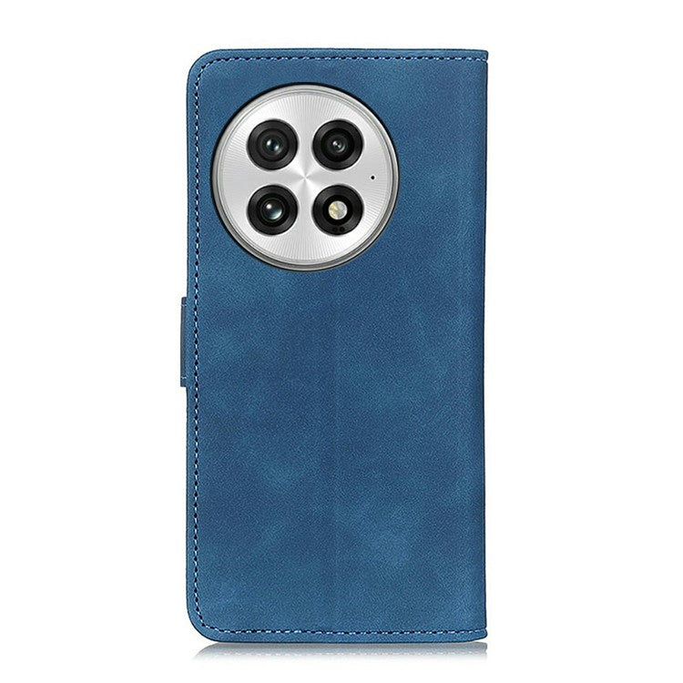 KHAZNEH For OnePlus 13 Case PU Leather Retro Texture Phone Cover - Blue