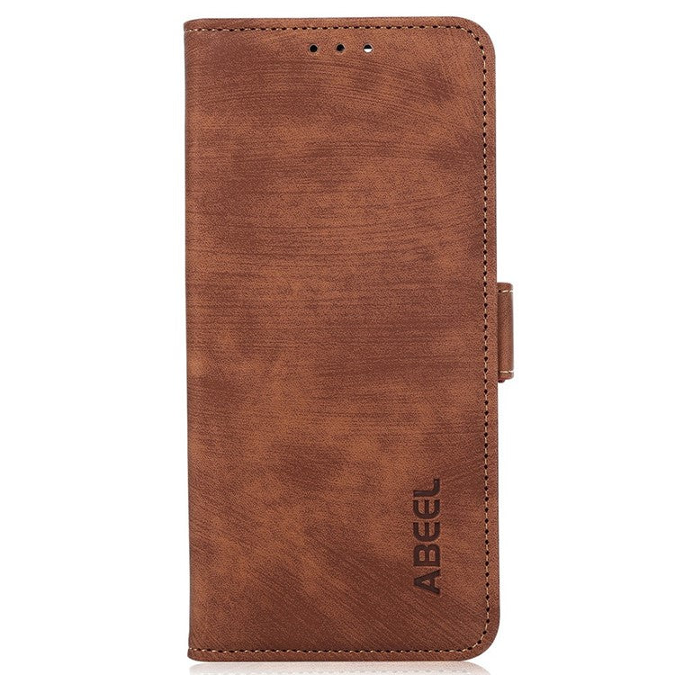 ABEEL For Motorola Moto G75 5G Wallet Phone Case Retro Leather Flip Cover with Stand - Brown