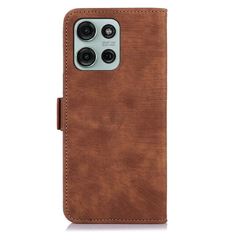 ABEEL For Motorola Moto G75 5G Wallet Phone Case Retro Leather Flip Cover with Stand - Brown