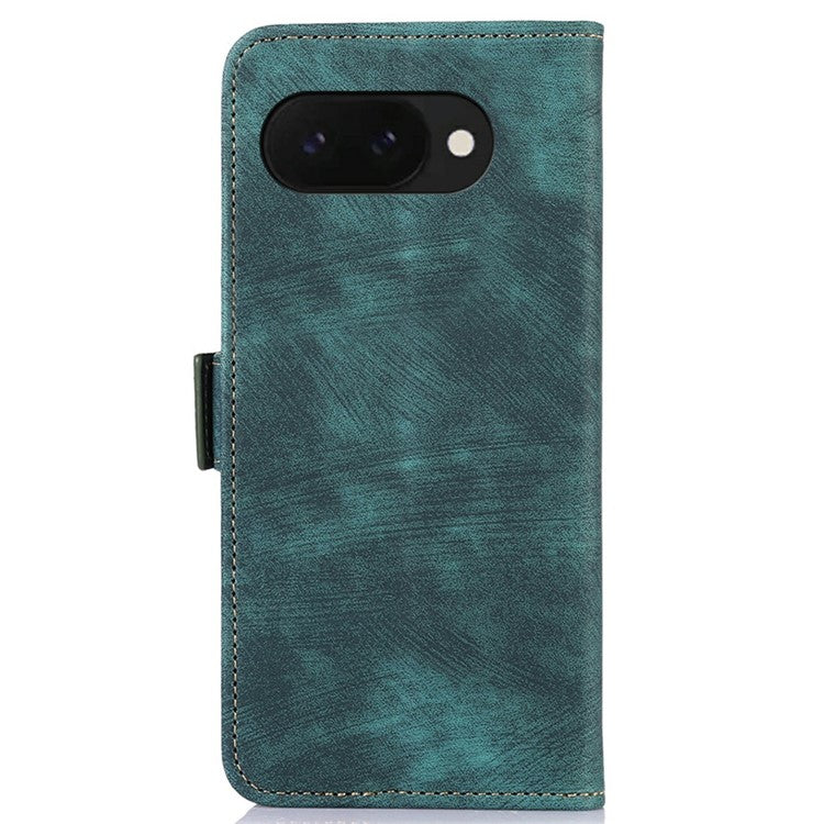 ABEEL For Google Pixel 9a Wallet Phone Case Retro Leather Flip Cover with Stand - Green