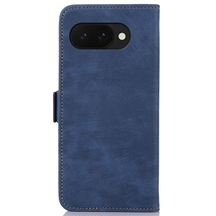 ABEEL For Google Pixel 9a Wallet Phone Case Retro Leather Flip Cover with Stand - Blue