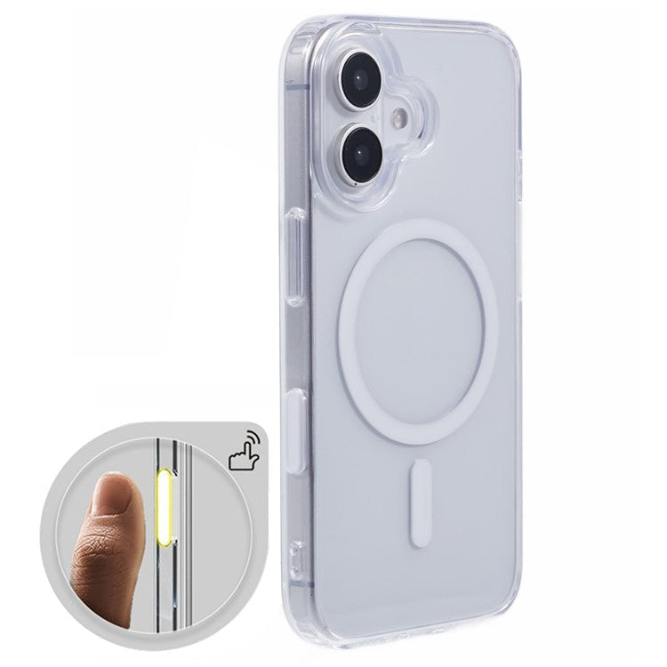 For iPhone 16 Case Compatible with MagSafe TPU+Acrylic Phone Cover with Camera Control Button