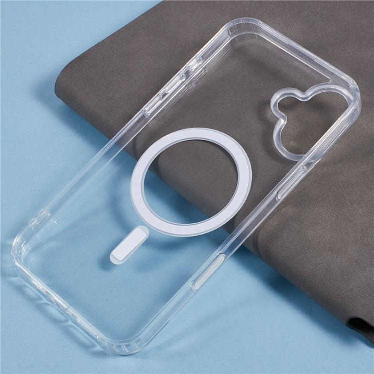 For iPhone 16 Case Compatible with MagSafe TPU+Acrylic Phone Cover with Camera Control Button