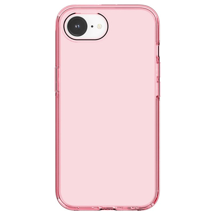 For iPhone 16e Case Thickened Shockproof TPU+PC Clear Back Cover - Transparent Pink