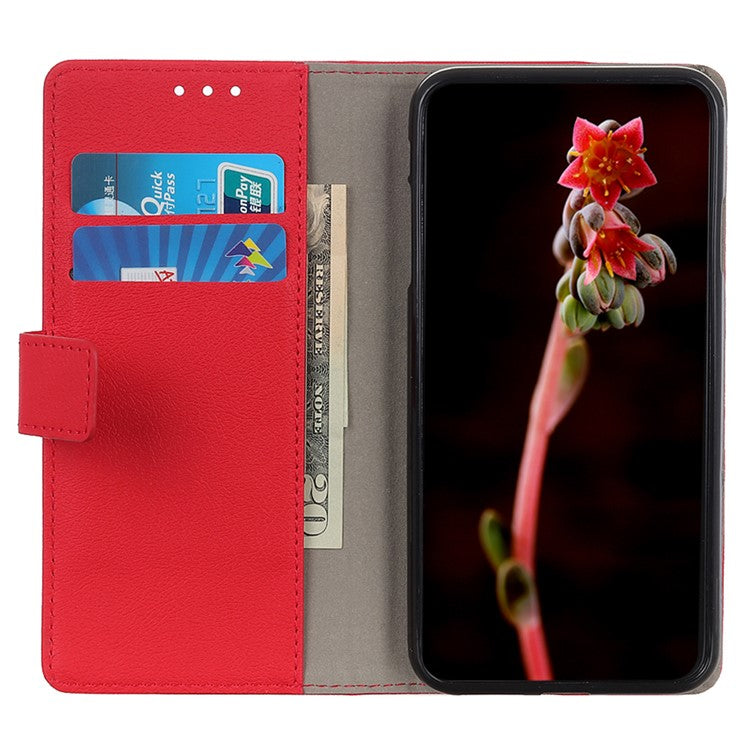 For OnePlus 13 Case PU Leather Stand Wallet Phone Cover - Red