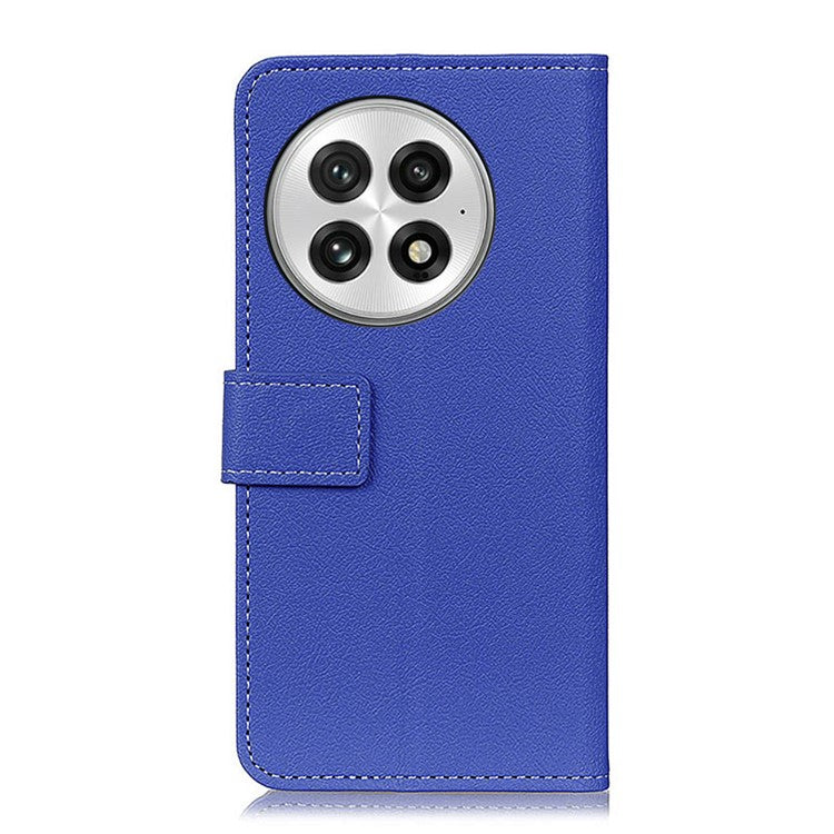 For OnePlus 13 Case PU Leather Stand Wallet Phone Cover - Blue