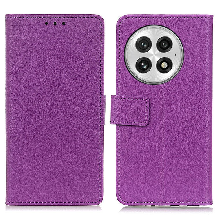 For OnePlus 13 Case PU Leather Stand Wallet Phone Cover - Purple
